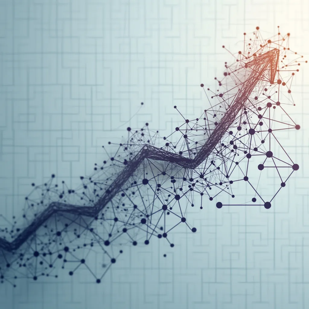 Conceito de crescimento financeiro com IA